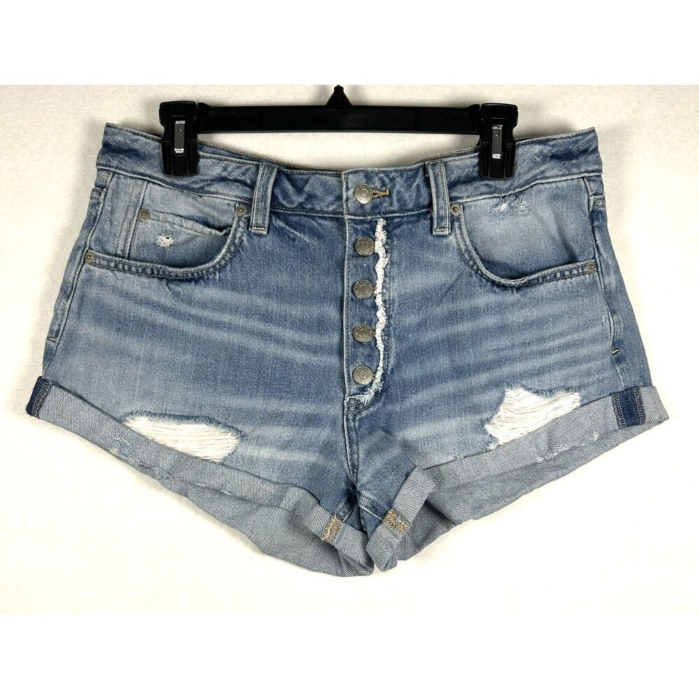 Free People We The Free Romeo Rolled Cutoff Denim Shorts Size 31